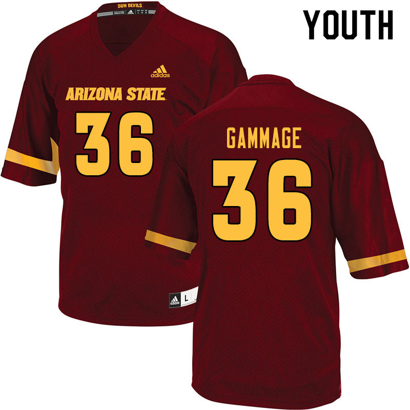 Youth #36 Alijah Gammage Arizona State Sun Devils College Football Jerseys Sale-Maroon - Click Image to Close